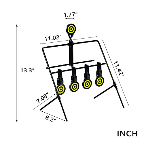 KNINE OUTDOORS Resetting Shooting Target Airsoft Rimfire Pellet BB Gun Target, Rated for .22 .177 Caliber (Airgun)