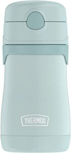 thermos baby 10 ounce stainless steel vacuum insulated straw bottle, mint