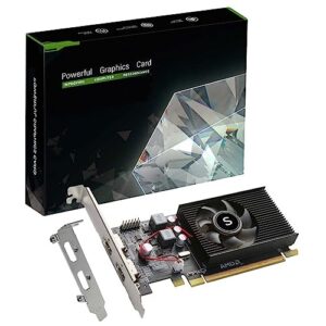 SAPLOS Radeon HD 6570 Graphics Card, Dual HDMI, 1G GDDR3 64-bit, Video Cards PC, Low Profile, Computer GPU, PCI Express x 16, 60W Low Power, Plug & Play, Single Fan Air Cooling