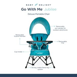 Baby Delight Go with Me Jubilee Deluxe Portable Chair | Indoor and Outdoor | Sun Canopy | Teal