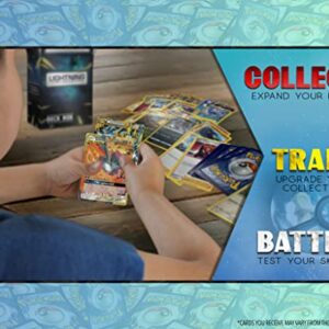 Lightning Card Collection's Ultra Rare Bundle- 50 Cards That inculdes (4 foil Cards and Rare Cards, 1 Random Legendary Ultra-Rare Card) and a deckbox Compatible with Pokemon Cards