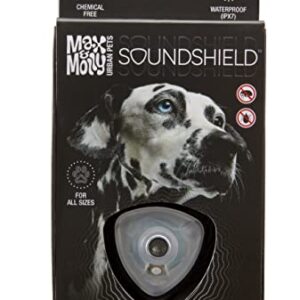 Max & Molly Pest Prevention for Dogs & Puppies of Any Size, Shield Tag for Dog Collar, Safe and Easy Pet Defense Through Soundshield Ultrasonic Tech (Black)