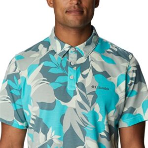 Columbia Men's Thistletown Hills Polo, Ice Green Floriated, Small