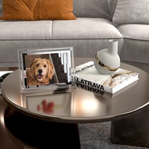 HORLIMER 5x7 Picture Frame Set of 2, Glass Photo Frame 5 by 7 for Tabletop, Horizontally or Vertically