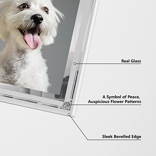 HORLIMER 5x7 Picture Frame Set of 2, Glass Photo Frame 5 by 7 for Tabletop, Horizontally or Vertically