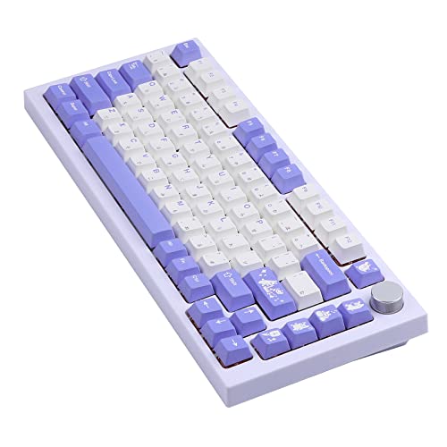 EPOMAKER Bunny 134 Keys Cherry Profile PBT Dye Sublimation Keycaps Set for Mechanical Gaming Keyboard, Compatible with Cherry Gateron Kailh Otemu MX Structure