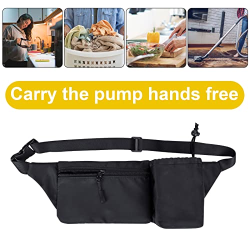 iGuerburn Breast Pump Fanny Pouch for Medela Freestyle Flex Parts and Elvie Stride, Medela Freestyle Accessories Fanny Bag, Hands Free Fanny Pack Waist Pack with Adjustable Belt, Fits for Working Moms