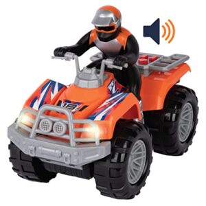 motorized atv vehicle with lights & sounds, battery powered toy quad bike, monster trucks for boys and girls ages 3+