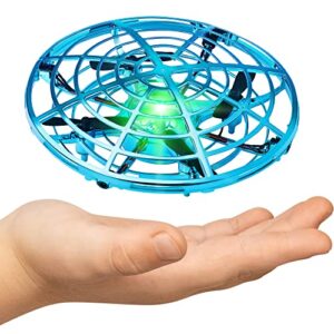 Atlasonix UFO Mini Hand Drone for Kids - Drone Home Game, Hand Controlled Drone, Motion Sensor Flying Toy For Indoor Play - Kids Drone For Boys & Girls - Blue