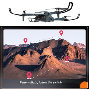 Cryfokt WiFi Foldable Rc Drone, LED Aerial Photography Aircraft with 4K HD Dual Camera, Headless Mode, One Button Return, DIY Route, Professional Quadcopter for Adults(Gray2)