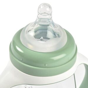 BEABA 2-in-1 Baby Bottle to Training Sippy Cup, Learning Cup, Baby Bottle Nipple and Soft Silicone Sippy Spout, Spill Proof, Baby, Toddler 7 oz (Sage)