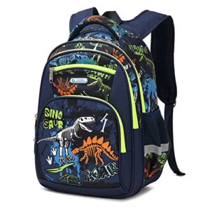 kid bookbag boy kindergarten elenemtary preschool multi compartment backpack, chest strap side pockets 16 inch