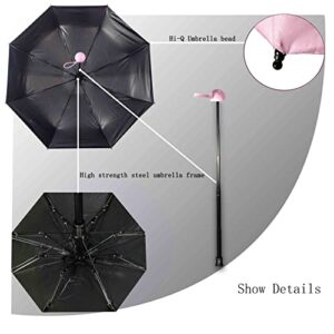 Mini Travel Umbrella - Wind Resistant, Small- Compact, Light, Strong Steel Shaft, Windproof, Mini, Folding and Portable - Backpack, Car, Purse Umbrellas for Sun and Rain - 99% UV Protection for Men and Women, Compact Umbrella (light pink with gift box)