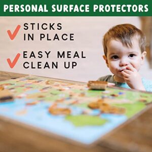 Seek and Find Disposable Placemats for Baby - Disposable Placemats for Toddlers - Fun Baby Placemats for Restaurants & On-The-Go - Educational Toddler Placemat - 12in x 18in, 30 Count