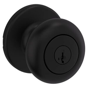 kwikset 94002-950 cove door knob, entry, matte black