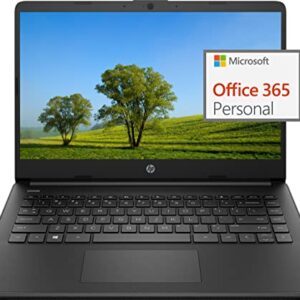 HP Newest 14" Ultral Light Laptop for Students and Business, Intel Quad-Core N4120, 4GB RAM, 128GB Storage(64GB eMMC+64GB Micro SD), 1 Year Office 365, Webcam, HDMI, WiFi, USB-A&C, Win 11 S
