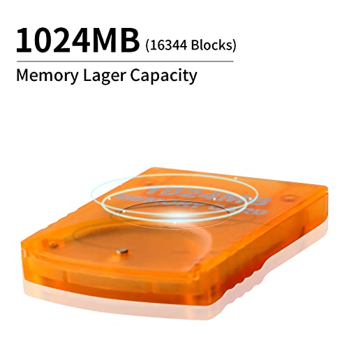 Senpinkboo 1024MB(16344 Blocks) Memory Card for Nintendo Gamecube/Wii Console