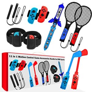 Switch Sports Accessories - CODOGOY 11 in 1 Switch Sports Accessories Bundle for Nintendo Switch Sports, Family Accessories Kit Compatible with Switch/Switch OLED Sports Games