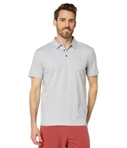 quiksilver men's sunset cruise collared polo shirt, light grey heather, medium