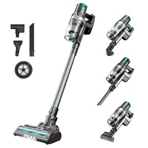 ultenic u11 pro cordless vacuum cleaner, 25kpa powerful stick vacuum with led display, rechargeable battery, up to 50min runtime, converts to handheld vacuum for hard floor, carpet and pet hair