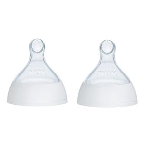 NUK Smooth Flow Pro Anti Colic Baby Bottle Replacement Nipples, 2-Pack