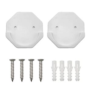curtain rod holder meetoot 2pcs shower curtain rod mount holder for wall adhesive bathroom shower rod tension retainer hexagonal white with screws diy shower rod