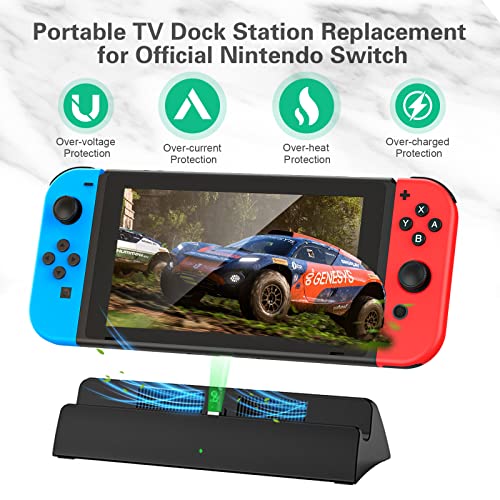 RuntoGOL TV Docking Station for Switch,Portable Switch OLED Dock Station Support 4K HDMI Output,Replacement for Official Switch Base,Switch Dock with Type-C and HDMI Cable