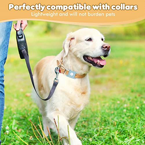 Airtag Dog Collar Holder, Silicone Apple Airtag Holder for Dog Collar, Waterproof Protective Air Tag Holder Case Compatible with Cat Dog Collars Loop & Backpack Accessories - Blue