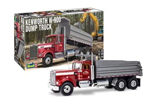 revell 12628 kenworth w-900 dump truck 1:25 scale 265-piece skill level 5 model building kit white