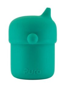 pura my-my silicone sippy cup 5oz/150ml - training cup, reusable, platinum food grade medical grade, spill proof cups for kids, toddlers, babies & infants (mint)