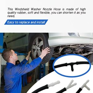 Windshield Washer Hose Kit, 4 Meter Washer Fluid Hose with 12 Pcs Hose Connectors, Suitable for Most Car Windshield Washer Tubing