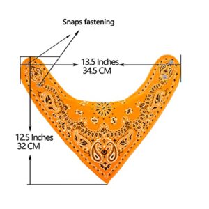 Maiwa 10 Pack Baby Triangle Bandana Bibs for Boys Girls for Drool Teething Eating with Snaps