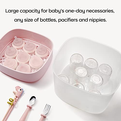 Bc Babycare Bottle Steamer, Large Capacity Baby Bottle Steamer and Dryer with Bottle Clip for Baby Bottles, Pacifiers, Dishes, Toys