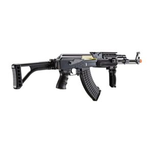 Realstic DE Airsoft AK-47 AEG Rifle Side Folding Stock with Battery & Charger, Black