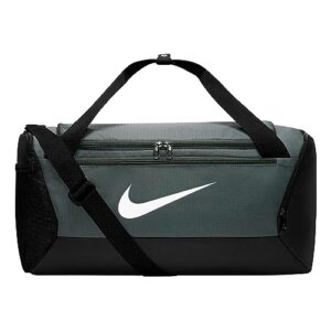 nike brasilia 9.5 small training gym sports duffel bag (iron grey/black/white)