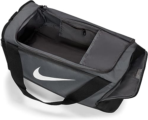 Nike Brasilia 9.5 Small Training Gym Sports Duffel Bag (Iron Grey/Black/White)