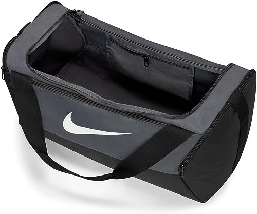 Nike Brasilia 9.5 Small Training Gym Sports Duffel Bag (Iron Grey/Black/White)