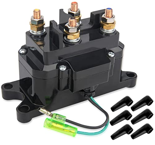 Winch Solenoid 12V Winch Solenoid Relay Contactor for ATV UTV 3000-5000lbs 4WD 4x4 Winches Winch Replace Number 63070 62135 74900 2875714 70715