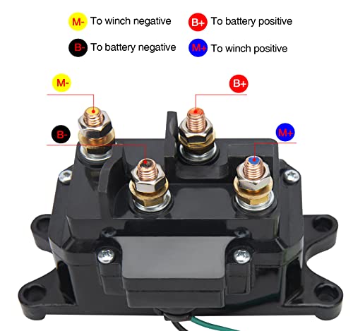 Winch Solenoid 12V Winch Solenoid Relay Contactor for ATV UTV 3000-5000lbs 4WD 4x4 Winches Winch Replace Number 63070 62135 74900 2875714 70715