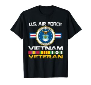 proud us air force vietnam veteran usa flag vietnam vet flag t-shirt