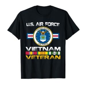 Proud US Air Force Vietnam Veteran USA Flag Vietnam Vet Flag T-Shirt