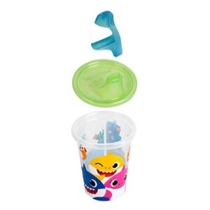 The First Years Take & Toss Pinkfong Baby Shark Sippy Cups - Reusable Toddlers Cups with Lids - Kids Party Pack with 2 Travel Caps - 10 Oz - 10 Count