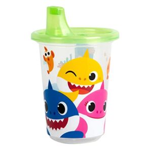 The First Years Take & Toss Pinkfong Baby Shark Sippy Cups - Reusable Toddlers Cups with Lids - Kids Party Pack with 2 Travel Caps - 10 Oz - 10 Count