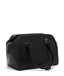 TUMI Voyageur Adrian Carryall - Weekender Bags for Women Travel - Premium Traveling Bags - Black Leather & Gold Hardware