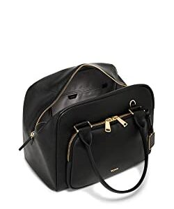 TUMI Voyageur Adrian Carryall - Weekender Bags for Women Travel - Premium Traveling Bags - Black Leather & Gold Hardware