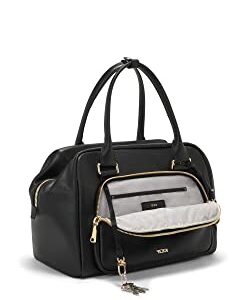 TUMI Voyageur Adrian Carryall - Weekender Bags for Women Travel - Premium Traveling Bags - Black Leather & Gold Hardware