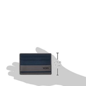 TUMI - Alpha Slim Card Case Wallet for Men - Navy/Grey