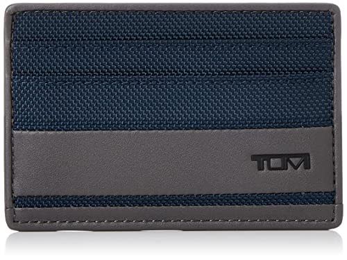 TUMI - Alpha Slim Card Case Wallet for Men - Navy/Grey