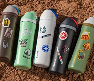 Owala Star Wars FreeSip Insulated Stainless Steel Water Bottle with Straw, BPA-Free Sports Water Bottle, Great for Travel, 24 Oz, Boba Fett
