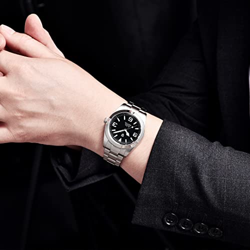 Pagani Design Watches for Men Automatic Diver Watch Sapphire Glass Stainless Steel 40MM Waterproof Wrist Watch (Black-1)